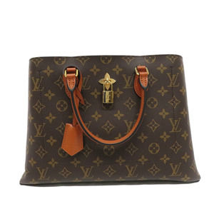 Louis Vuitton Canvas Flower Tote Tote Bag Brown Monogram